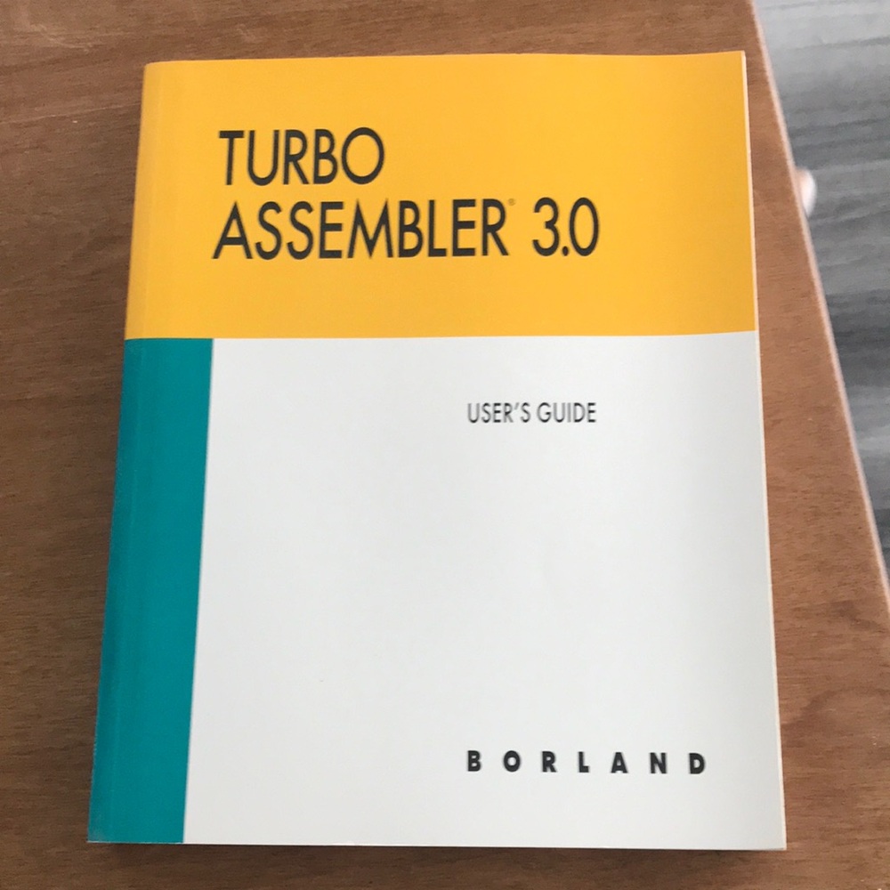 Turbo Assembler 3.0 User's Guide - Yellow, Teal & White